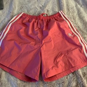 Adidas pink sport shorts with inner lining